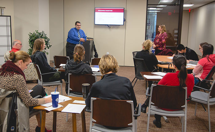 ITS team member presenting at workshop