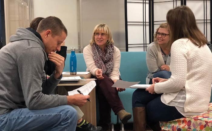 Lunch and Learn participants in discussion group