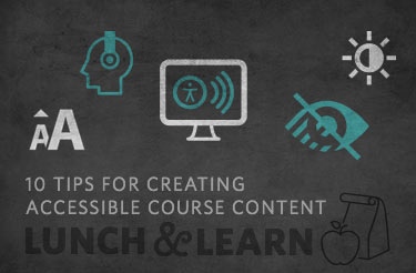 accessible course content lunch and learn logo