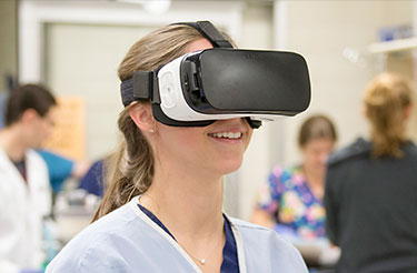 picture of a person using a vr headset