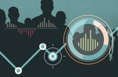 silhouettes of people and charts