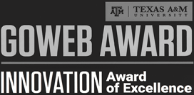 Texas A&M University GOWEB Award Innovation Ward of Excellence