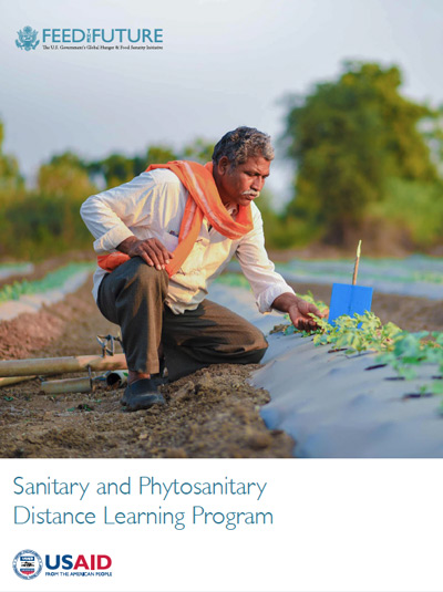 SPS report cover featuring a photo of a farmer checking his crops