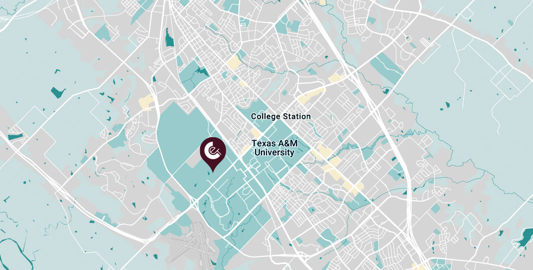 Map of the CET's location in College Station