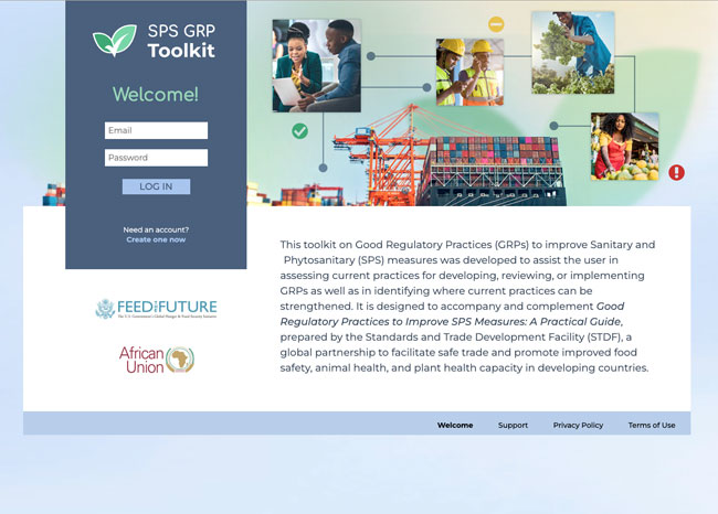 SPS GRP Toolkit login page
