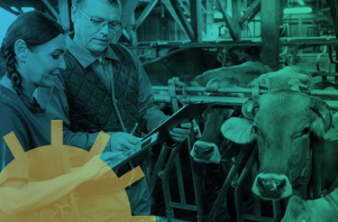 vet and farmer